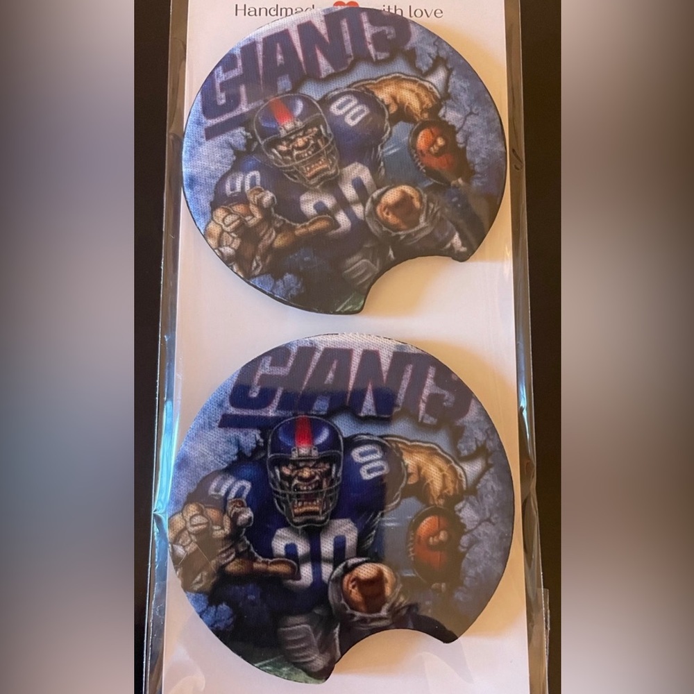 NY Giants car coasters, NEW